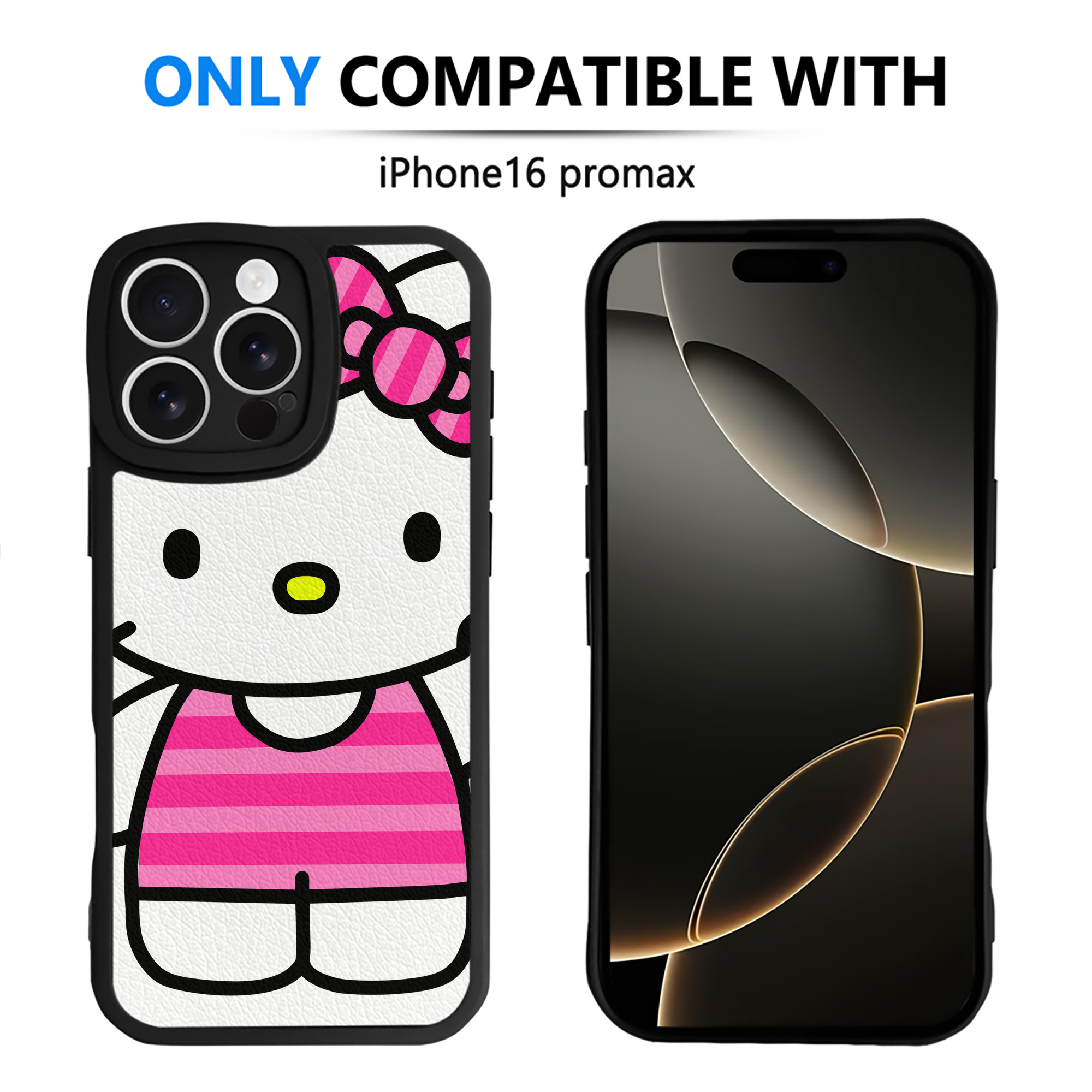 （画像用） Hello Kitty ハローキティ 【iPhone 16シリーズ対応】シリコンスマホケース（レザー調） 材質：シリコン